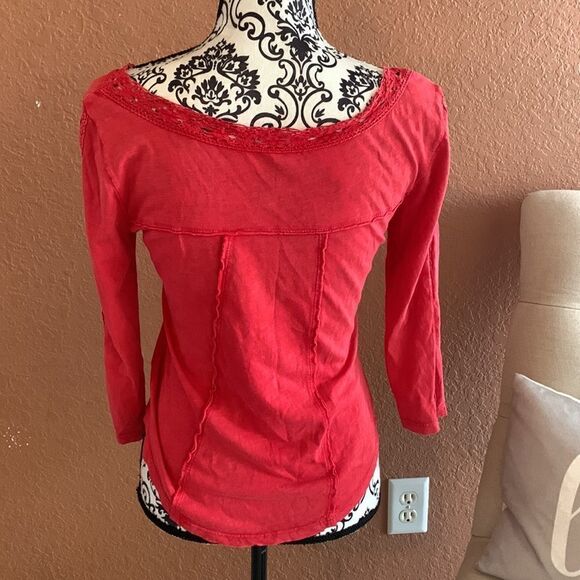 Free People Pink Boho Top size S - Picture 3 of 9